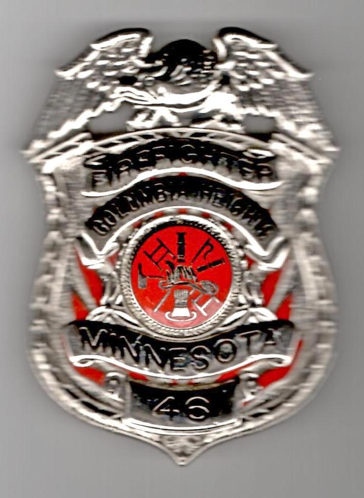 David Sawyer's Badge - Columbia Heights Fire Department 46, 2022
