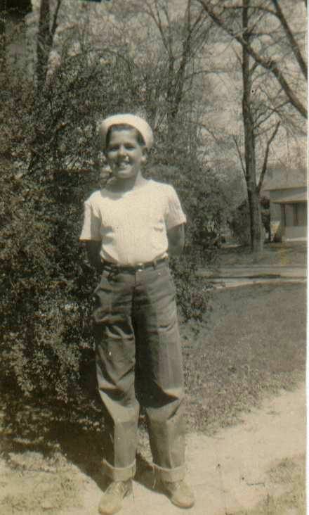 Jim Armstrong with sailor hat, 1945