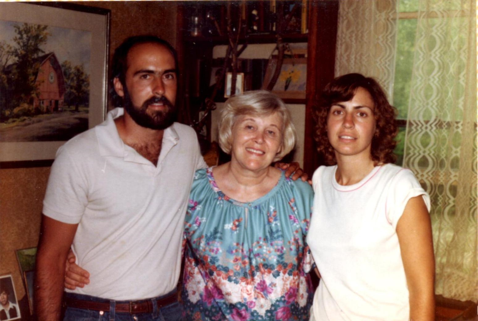 Joe, Irma, and Jean Zabowski, 26th Birthdays, 1983-08