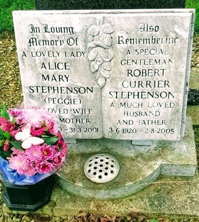 Robert and Alice Stephenson's Gravestone