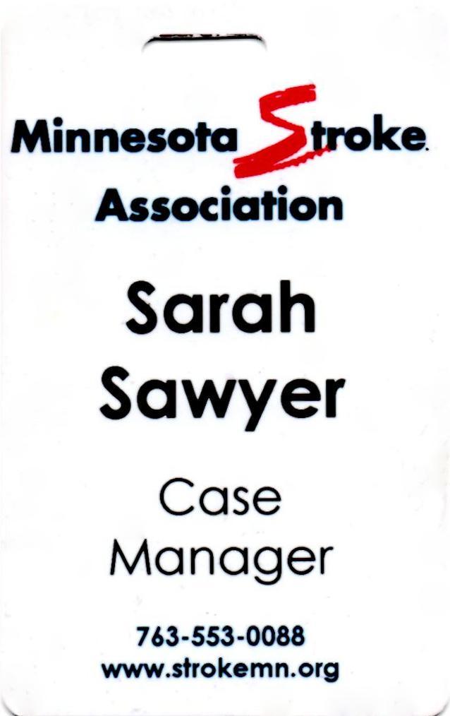 Sarah Sawyer Badge - Minnesota Stroke Association, 2022