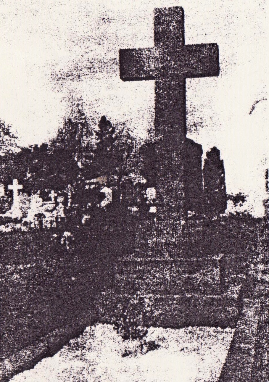 Shadrach Jane Stephenson's Gravestone - old picture with curbstone