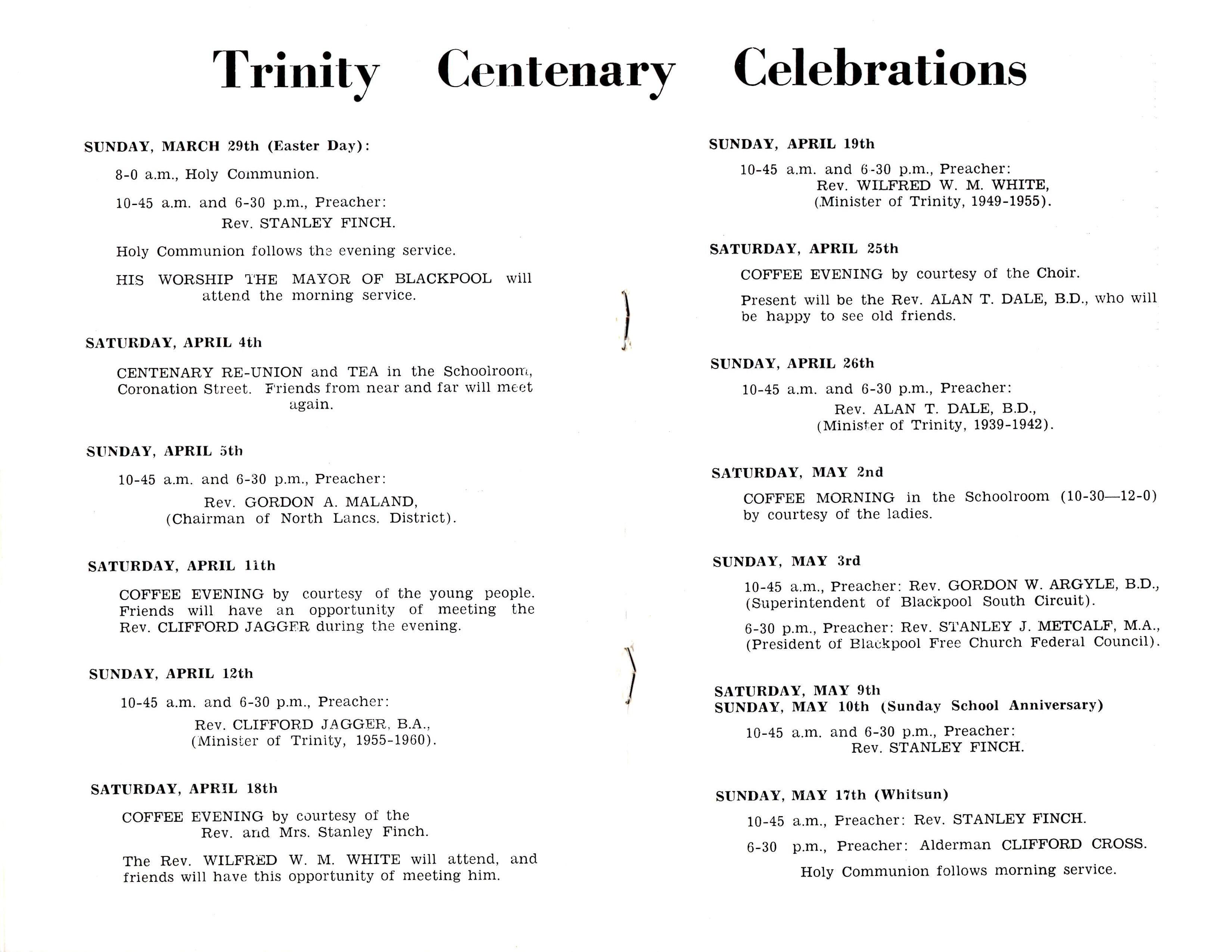 Trinity Methodist Church Blackpool page 4 and 5