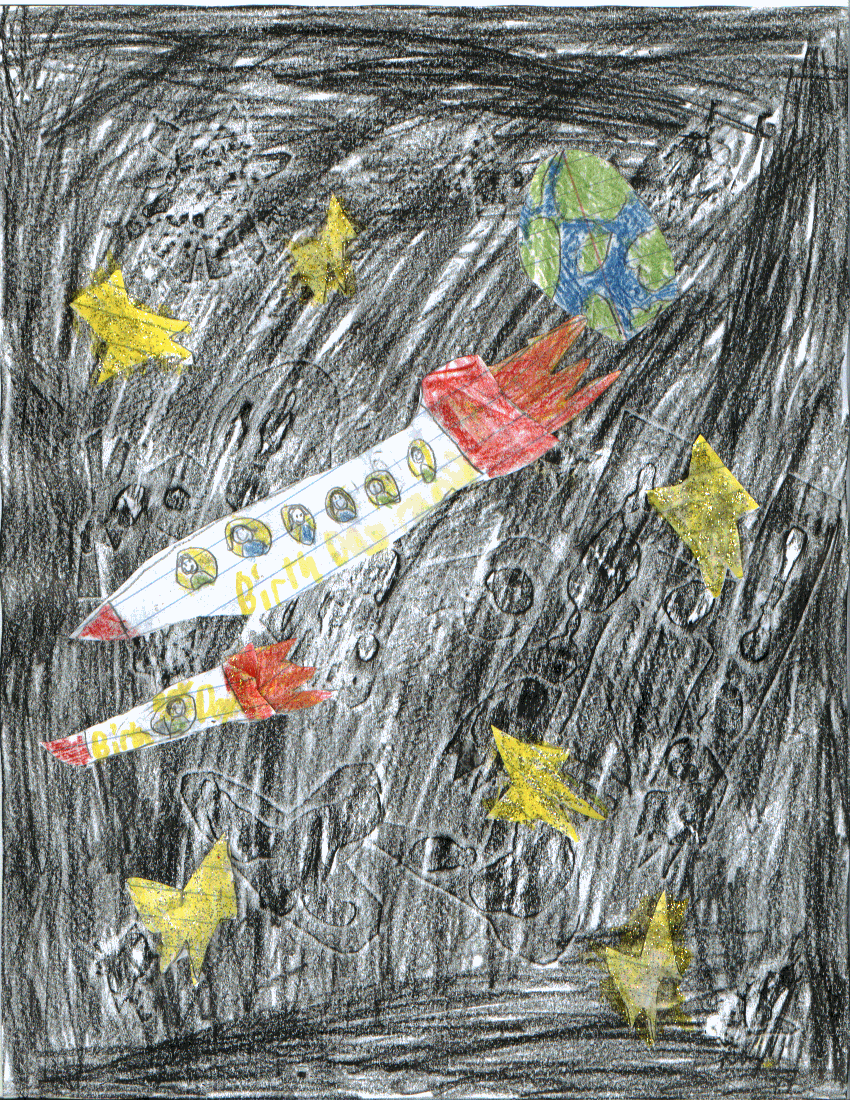 Sarah's Birthday Card to Granpa, 2008