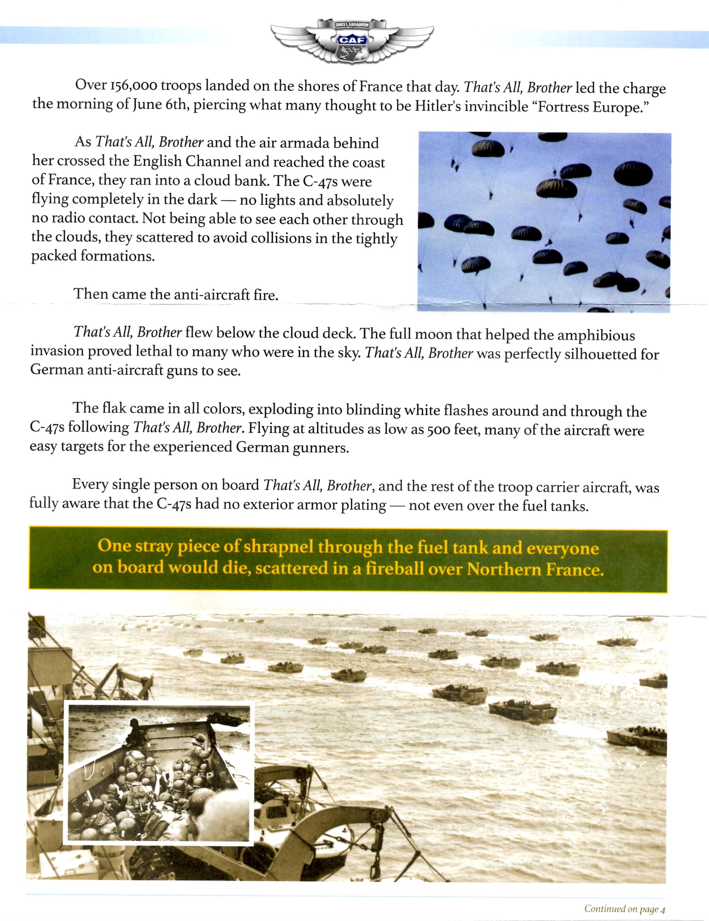 CAF That's All Brother Letter page 3