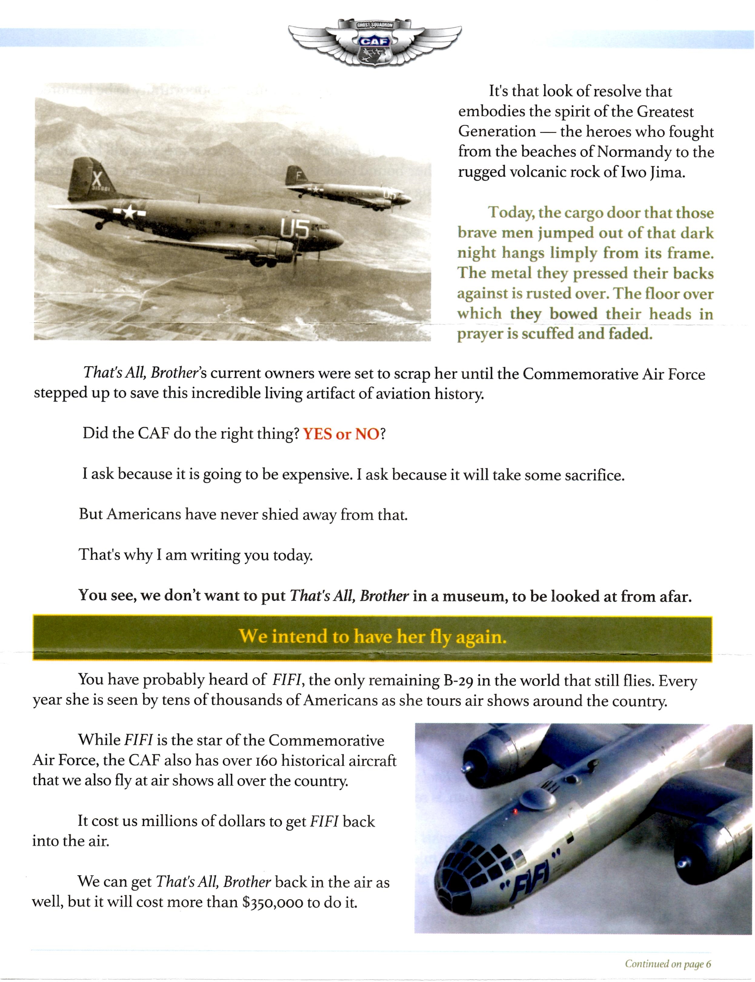 CAF That's All Brother Letter page 5