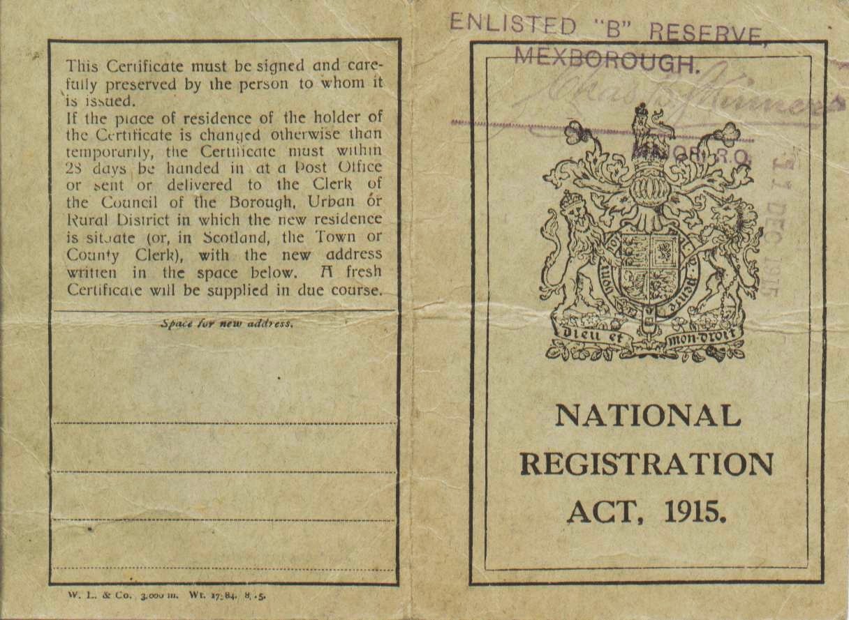 Charles Frederick Hurst's Registration