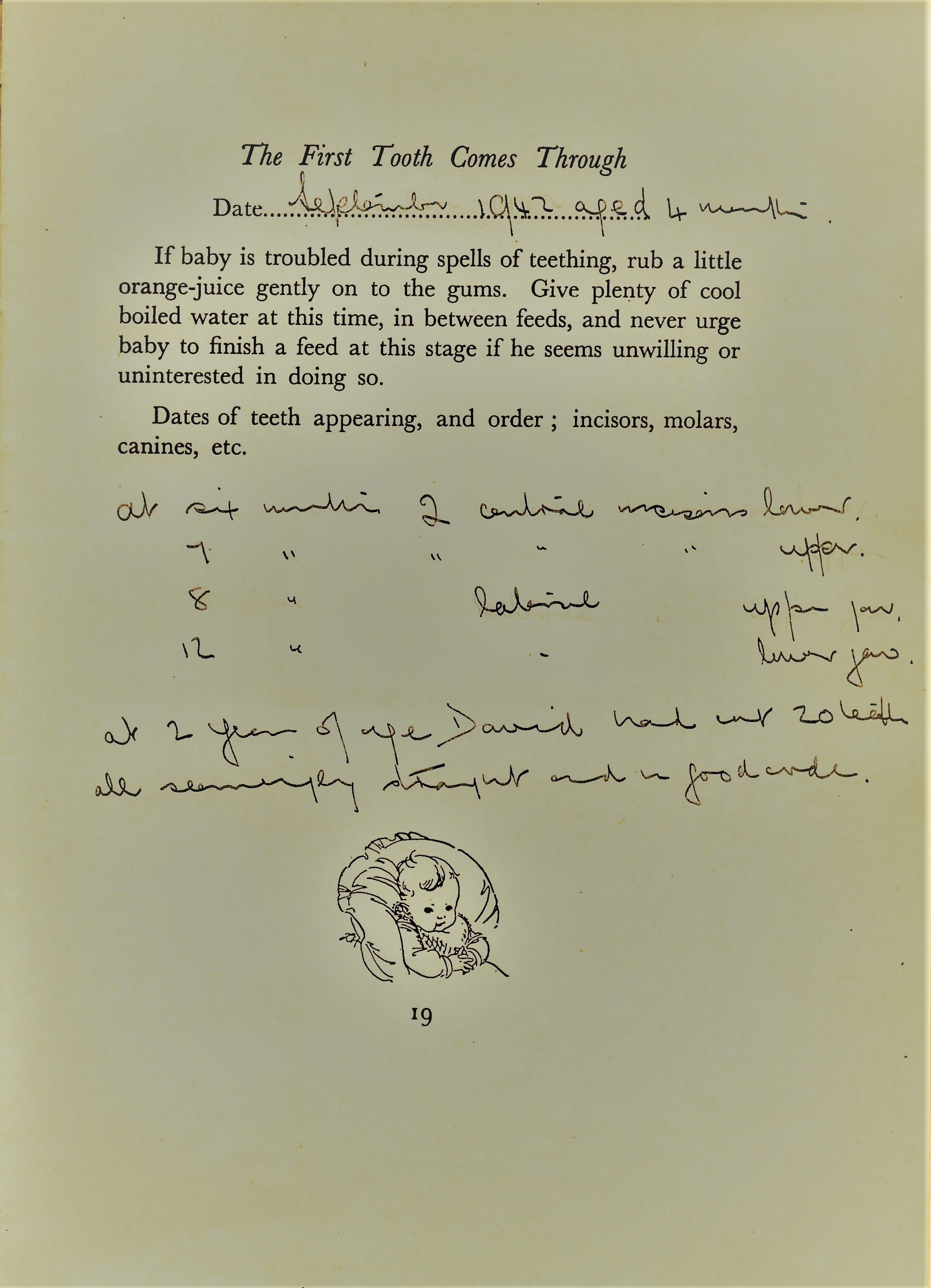 David Stephen Watts Babys Log Book page 19