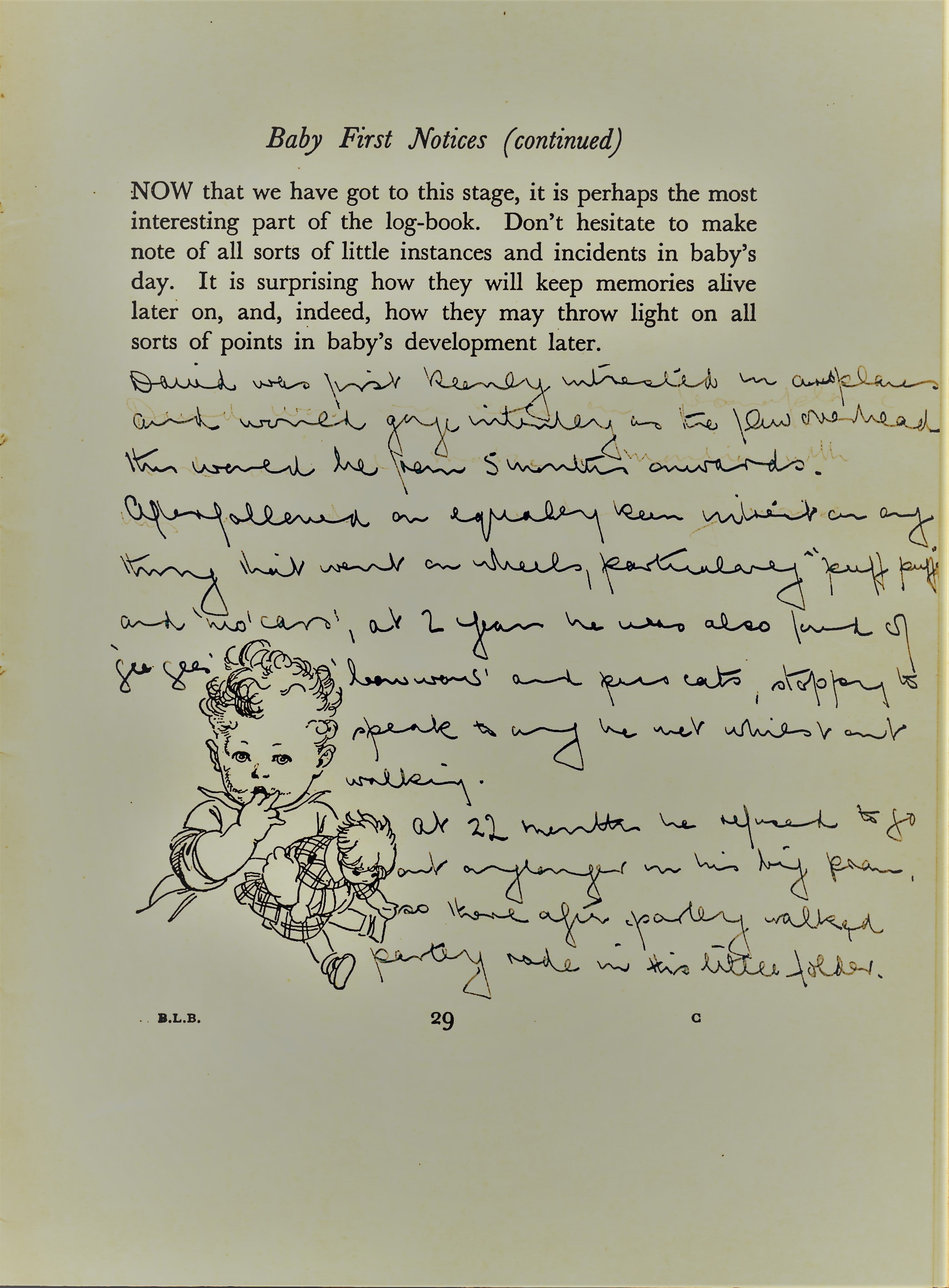 David Stephen Watts Babys Log Book page 29