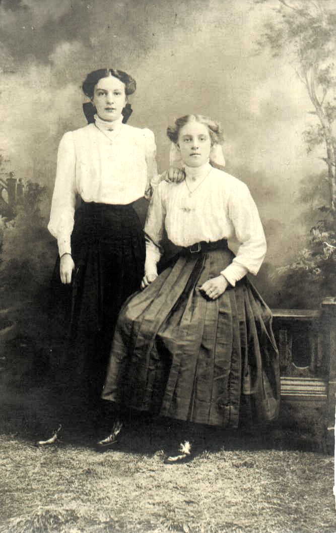 Gladys Wilde on left