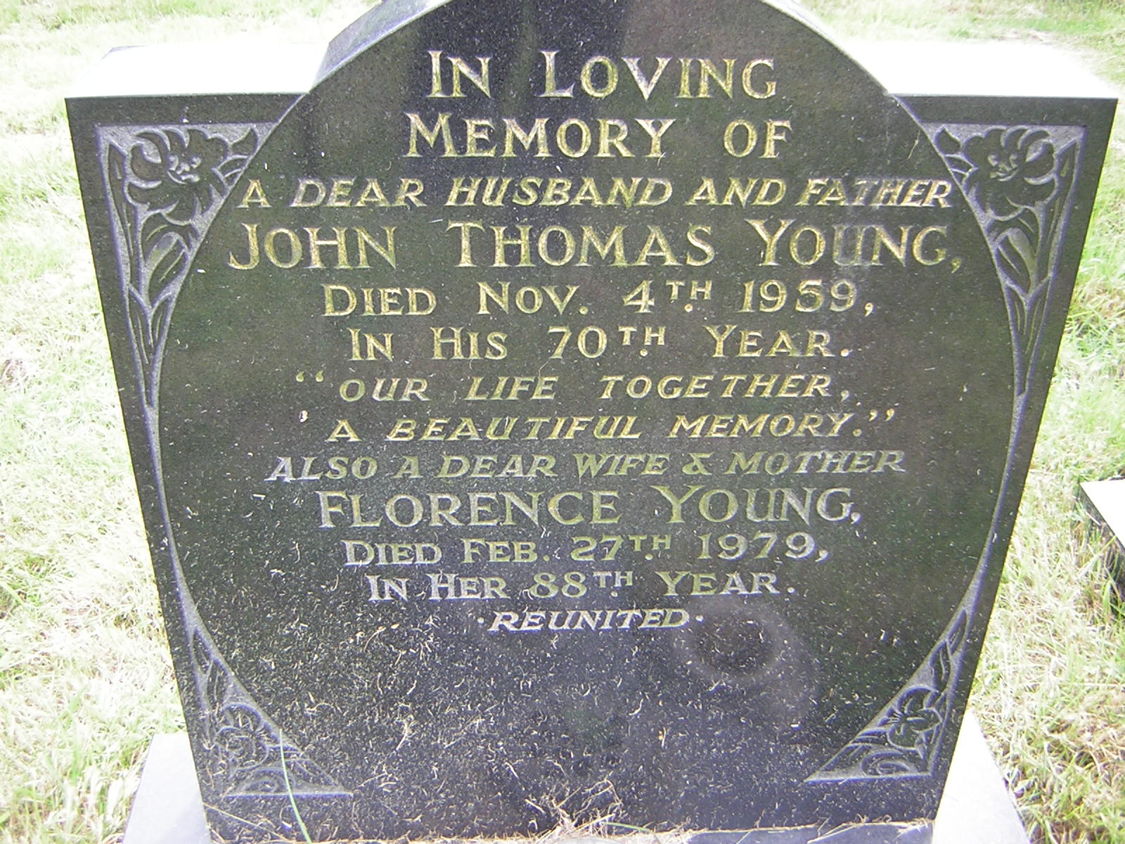 John Thomas Young's Gravestone from Craig Mollekin