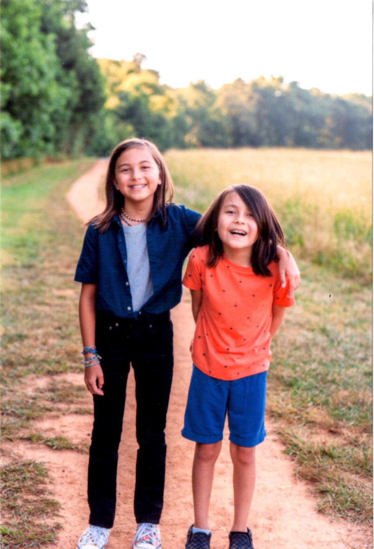 Louise, 6th grade, and Bruno, 4th grade, Yu