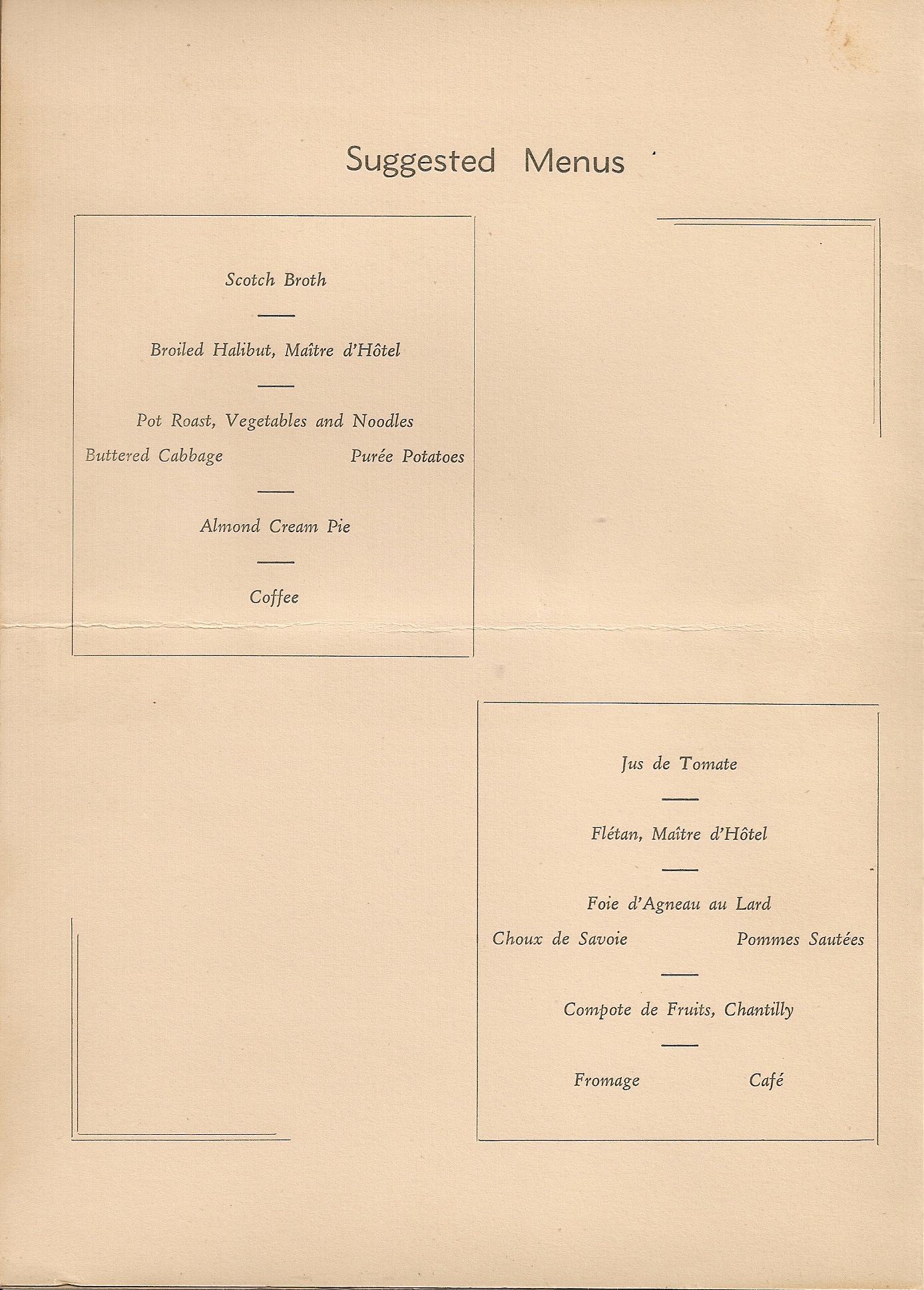 R.M.S. Queen Mary Luncheon Menu, Dec. 4, 1947, page 1