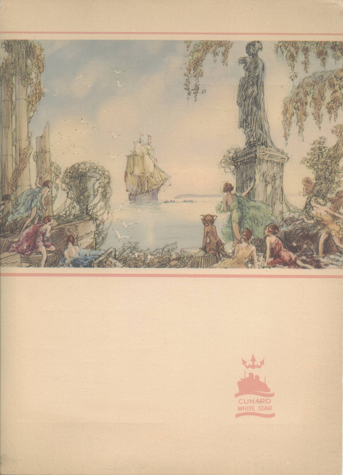 R.M.S. Queen Mary Luncheon Menu, Dec. 7, 1947, front