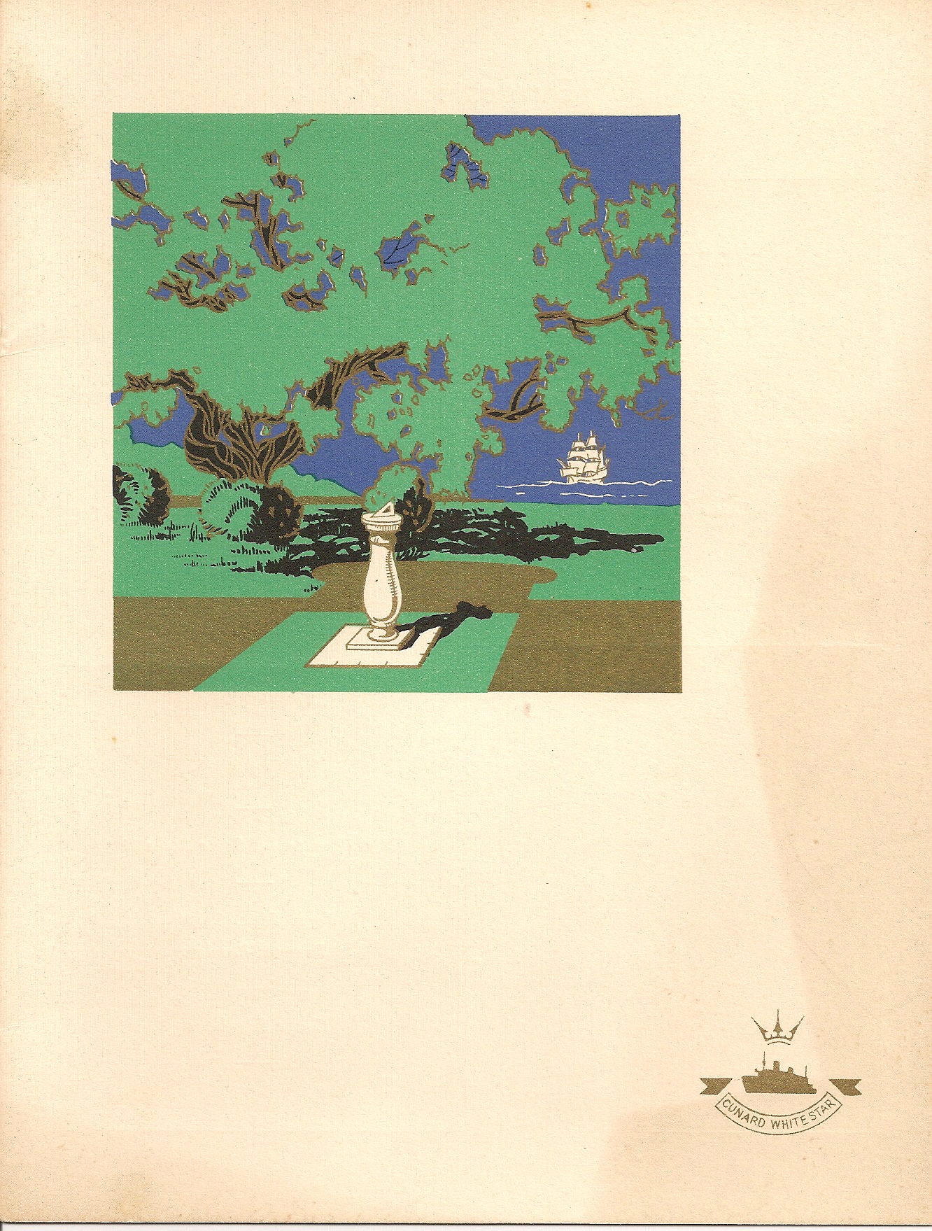 R.M.S. Queen Mary Dinner Menu, Dec. 8, 1947, front