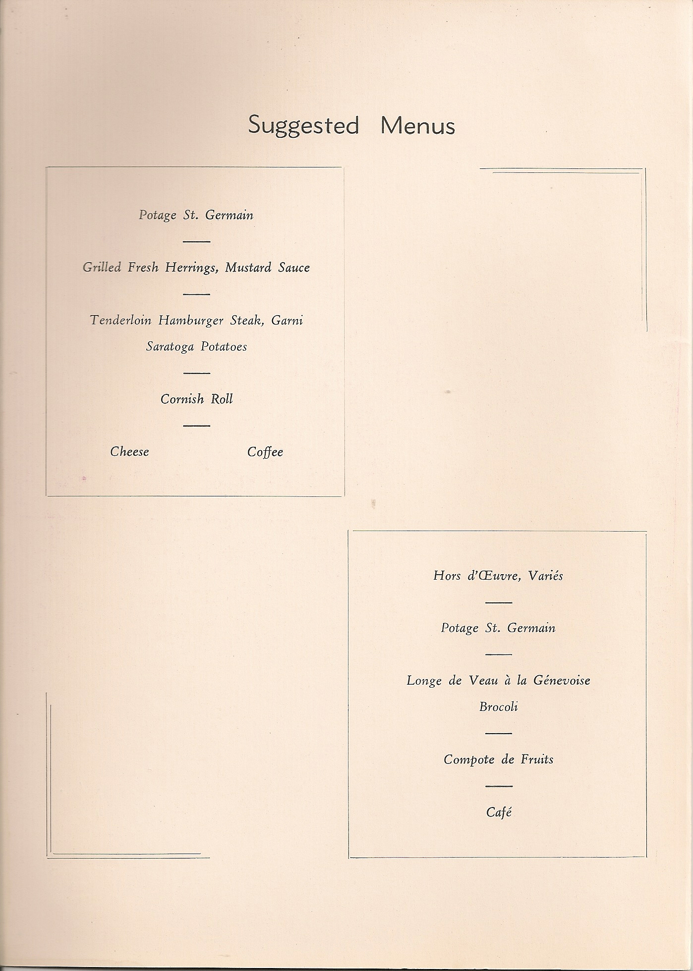R.M.S. Queen Mary Luncheon Menu, Dec. 8, 1947, page 1