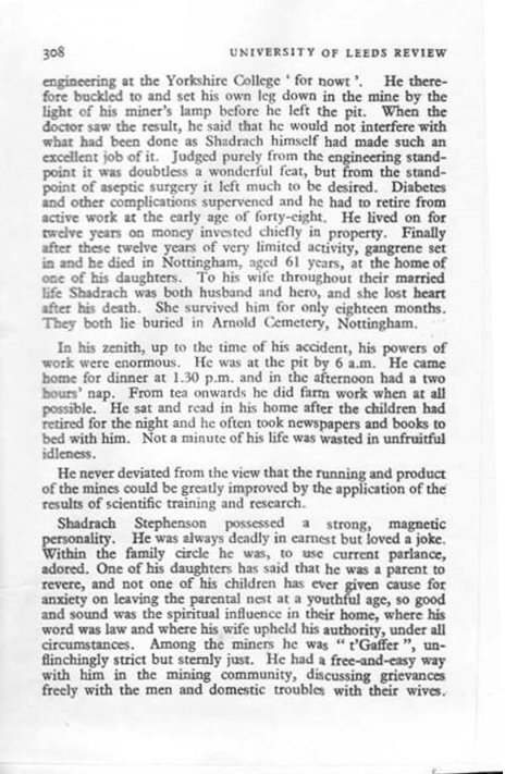 Shadrach Stephenson in University Of Leeds Review - page 308
