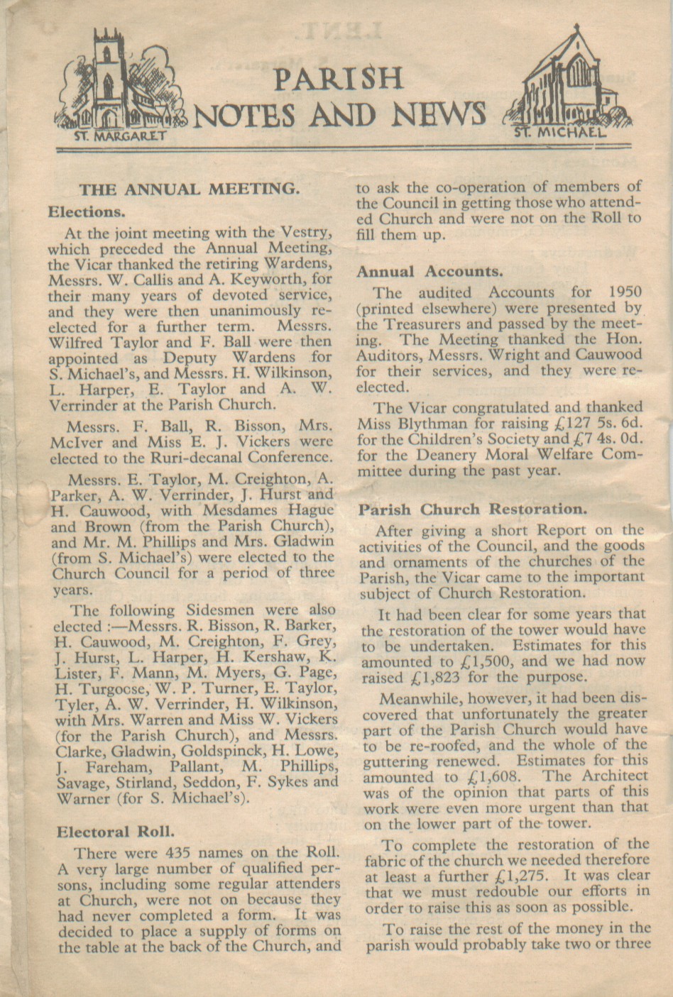 Swinton Parish Magazine, February, 1951, page  4