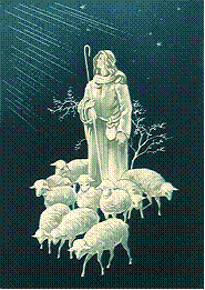 Shepherd in the night - ClickArt